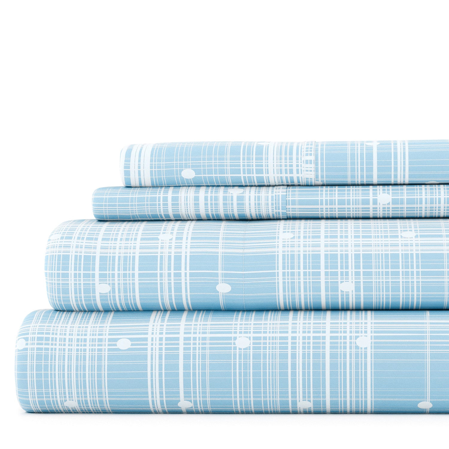 Casual Comfort™ Premium Ultra Soft Polka Dot Pattern Microfiber Wrinkle Free Sheet Set
