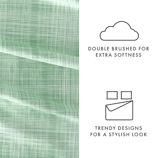 Casual Comfort™ Premium Ultra Soft Thatch Pattern Microfiber Wrinkle Free Sheet Set
