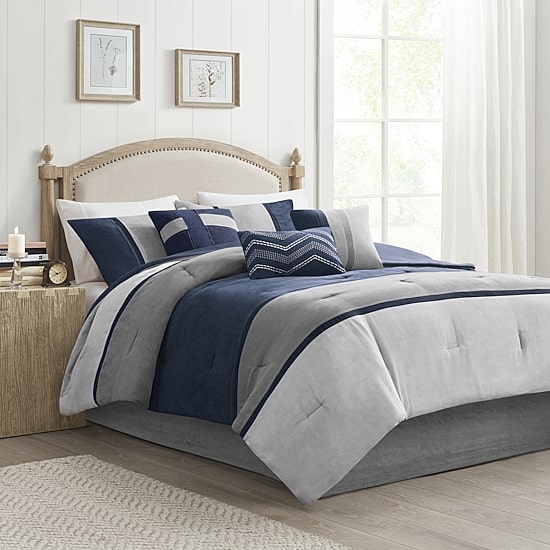 Madison Park Hanover Faux Suede 7-pc. Comforter Set