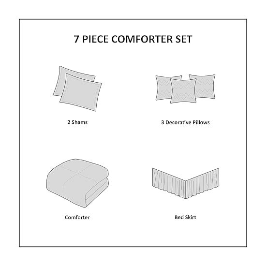 Madison Park Hanover Faux Suede 7-pc. Comforter Set
