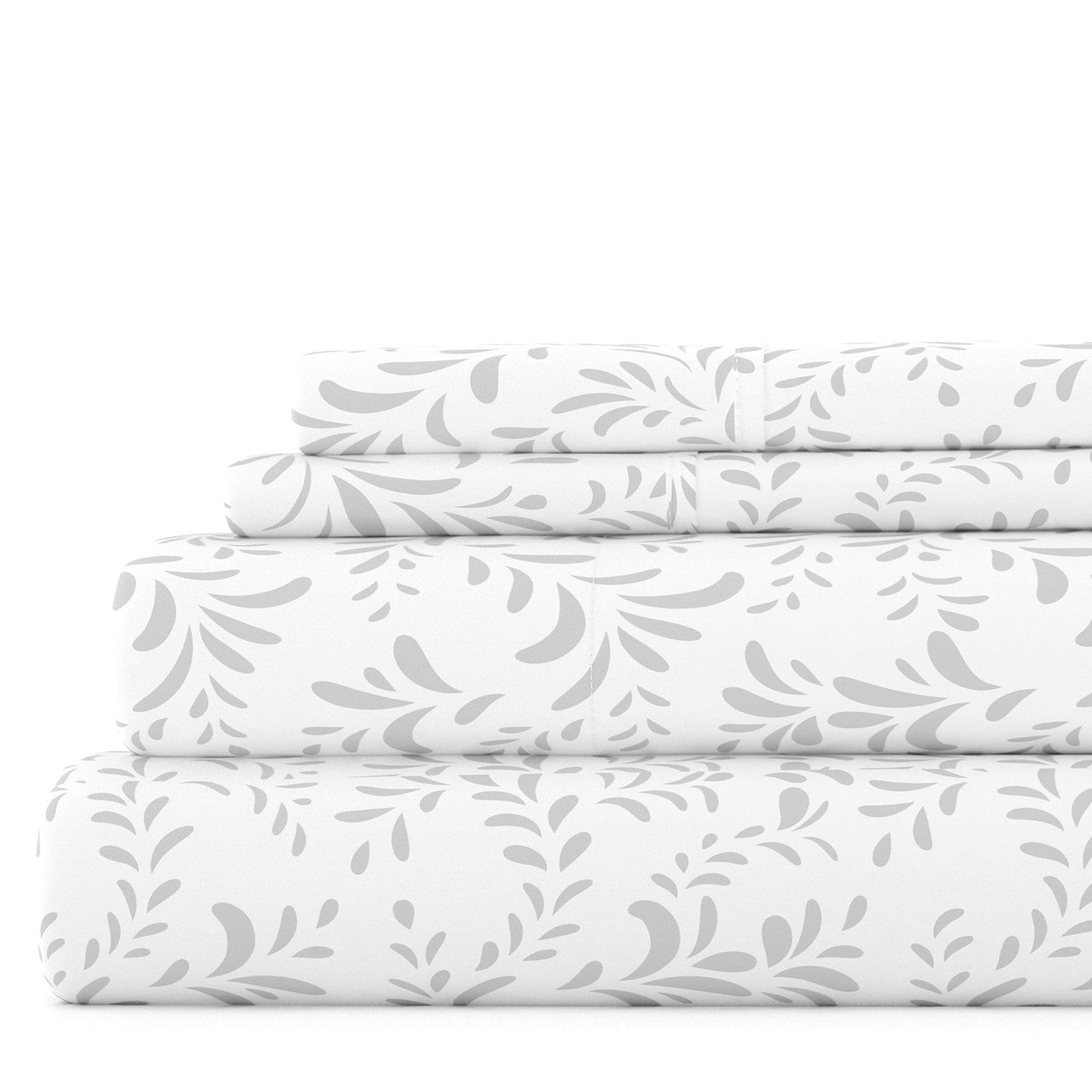 Casual Comfort Premium Ultra Burst of Vines Pattern 4 Piece Bed Sheet Set