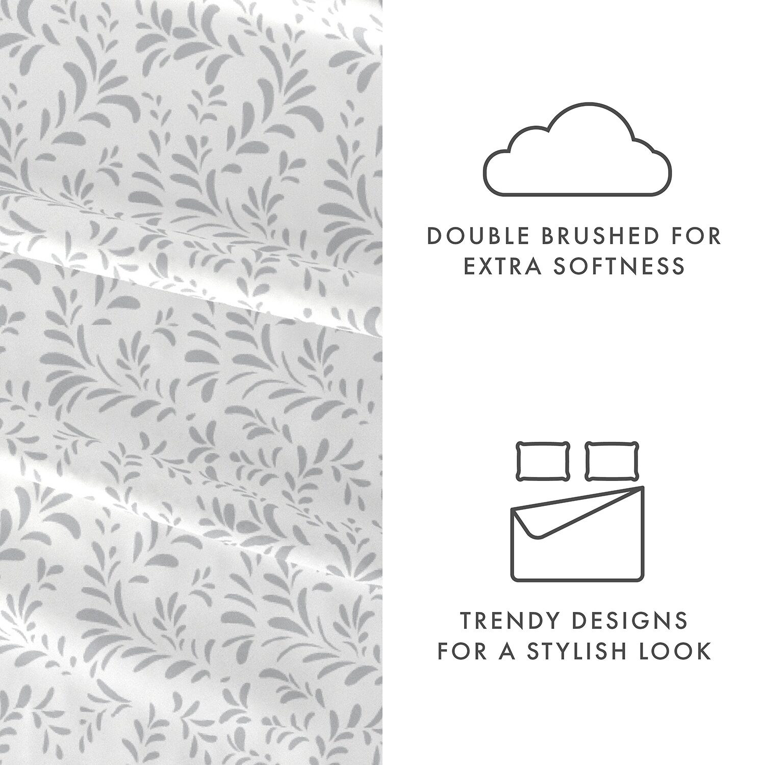 Casual Comfort Premium Ultra Burst of Vines Pattern 4 Piece Bed Sheet Set