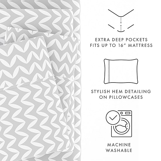 Casual Comfort™ Premium Ultra Soft Puffed Chevron Pattern Sheet Set