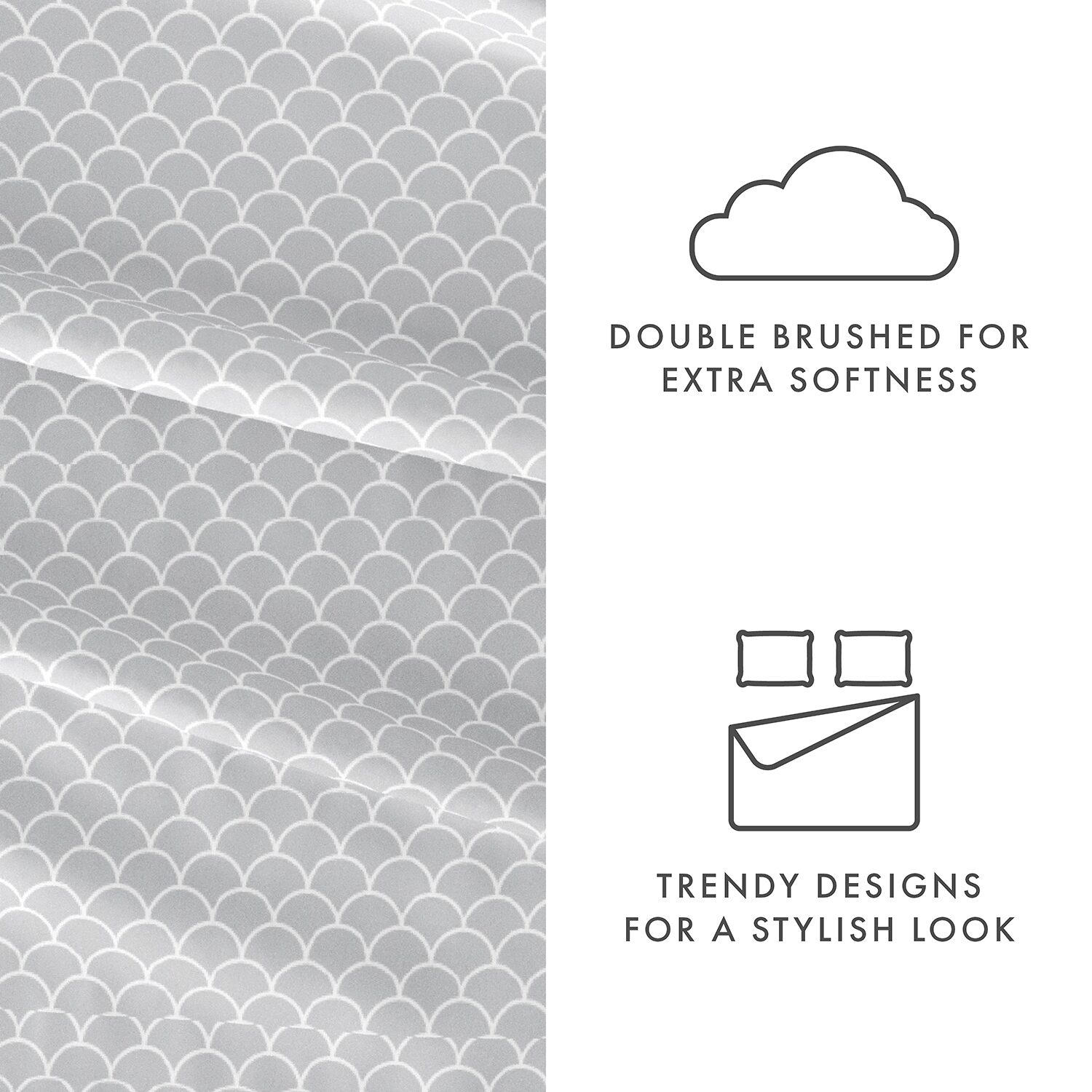 Casual Comfort™ Premium Ultra Soft Scallops Pattern Sheet Set