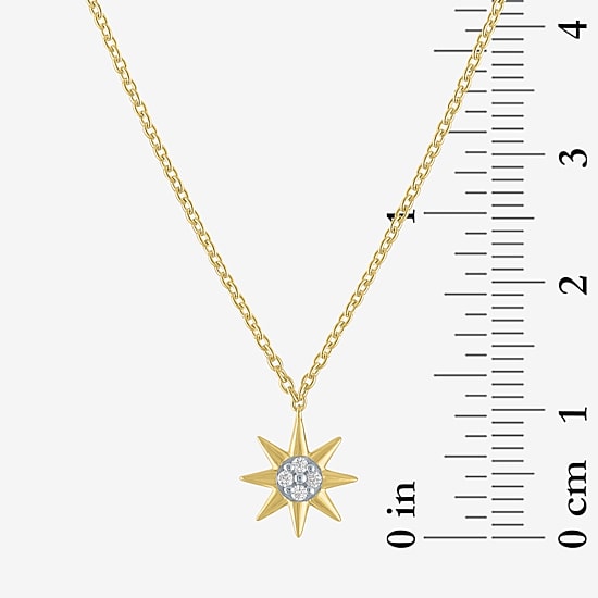 Diamond Addiction North Star (G-H / Si2-I1) Womens Diamond Accent Lab Grown White Diamond 14K Gold Over Silver Star 2-pc. Jewelry Set
