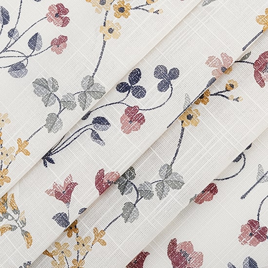 Fieldcrest Arden Vine Floral Print Grommet Top Sheer Single Curtain Panel