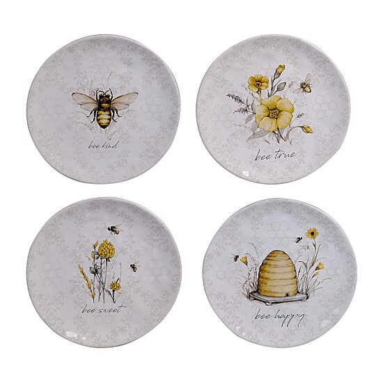 Certified International Bee Sweet 4-pc. Earthenware Salad Plate