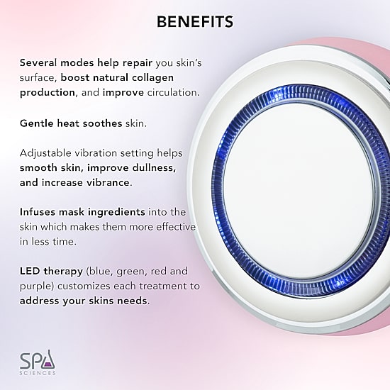 Spa Sciences Nuri Led Thermal Smart Facial Skincare Mask Infuser