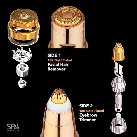 Spa Sciences Aiva Epilator – Facial Hair Remover & Eyebrow Trimmer