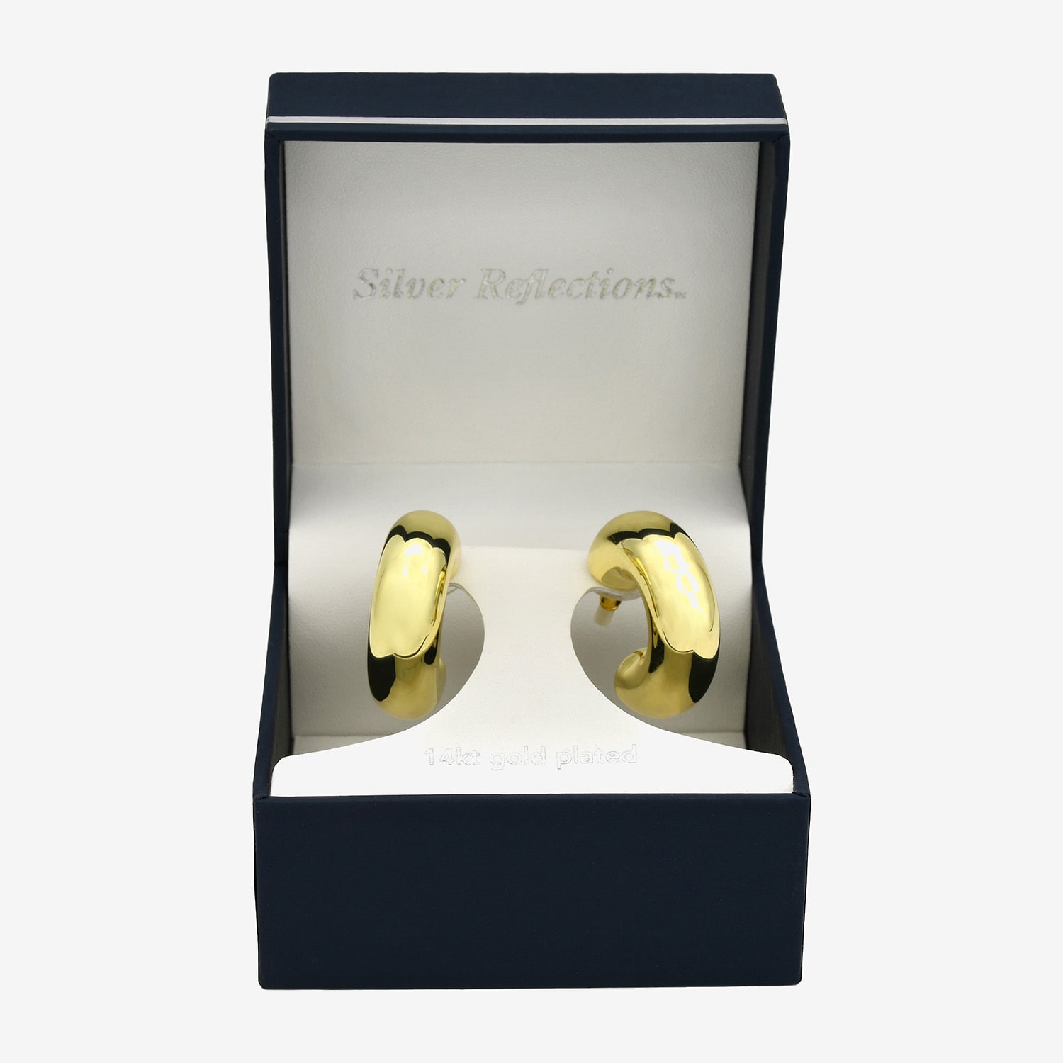 Bubble Womens 14K Gold Over Brass 30mm Round Hoop Earrings