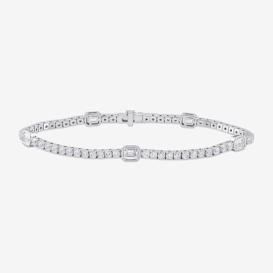 Womens 4 1/4 CT. T.W. Lab Grown White Diamond 10K Gold Tennis Bracelet
