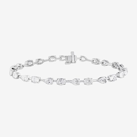 Womens 6 1/2 Ct. T.W. Lab Grown White Diamond 10K Gold Tennis Bracelet