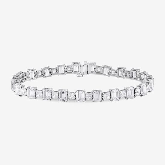 17 C.T. T.W Womens 17 Ct. T.W. Lab Grown White Diamond 10K Gold Tennis Bracelet