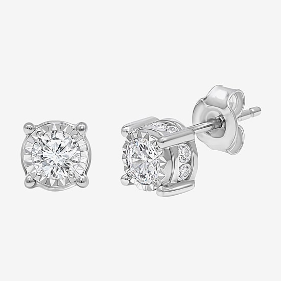 Tru Miracle 1 CT. T.W. Lab Grown White Diamond 14K Gold 6.8mm Stud Earrings