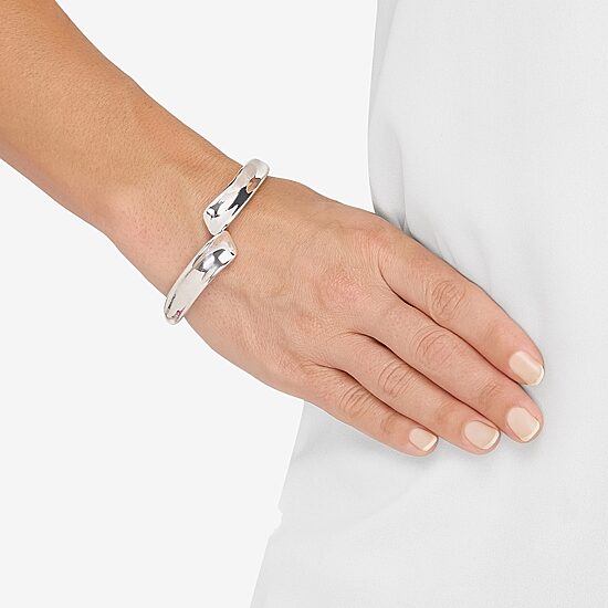 Made in Italy Womens Sterling Silver Bangle Bracelet