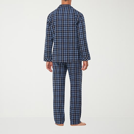 Residence Mens Flannel Long Sleeve 2-pc. Big and Tall Pajama Set