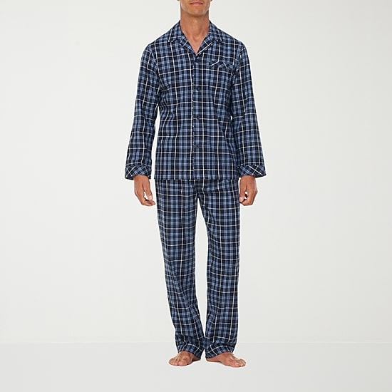 Residence Mens Flannel Long Sleeve 2-pc. Big and Tall Pajama Set