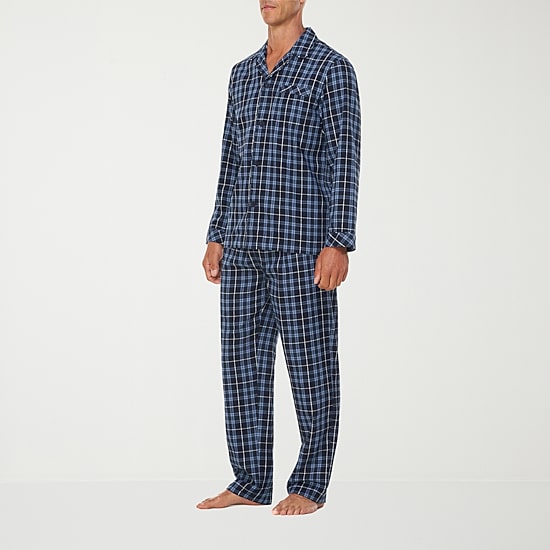 Residence Mens Flannel Long Sleeve 2-pc. Big and Tall Pajama Set