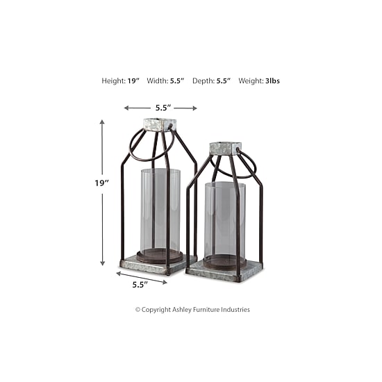 Signature Design by Ashley® 2-pc. Diedrick Lanterns