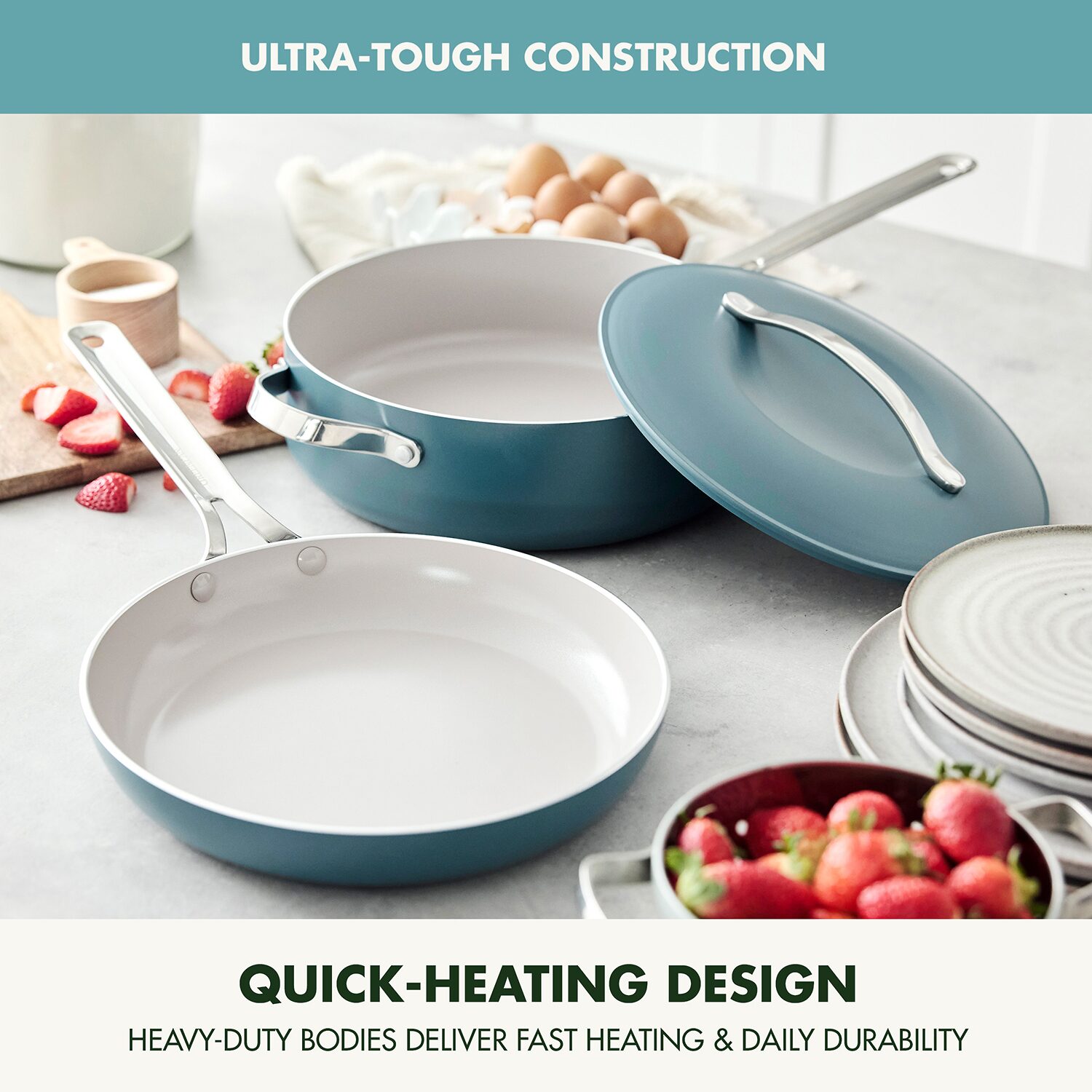 GreenPan Nova Ceramic Non-Stick 3-pc. Cookware Set