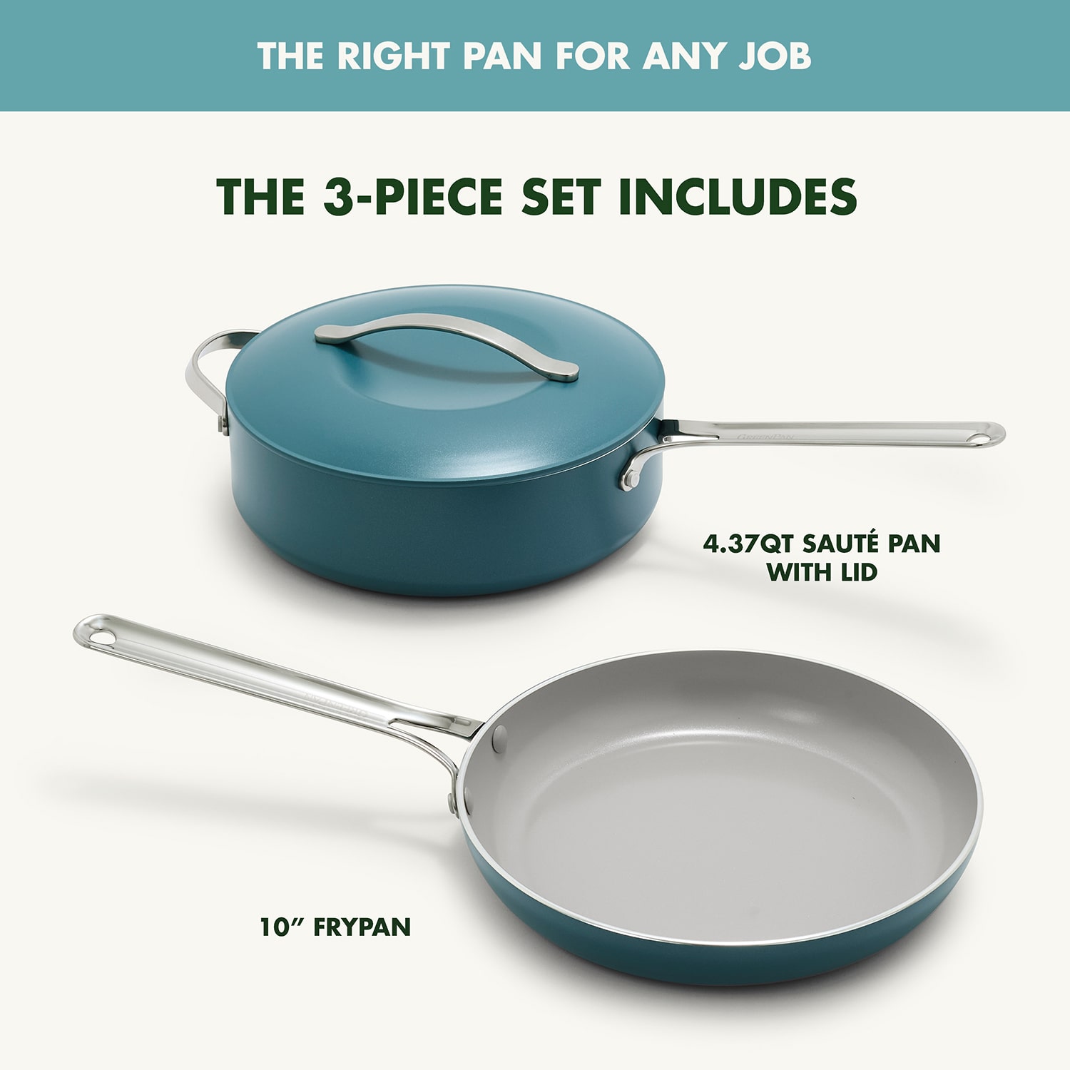GreenPan Nova Ceramic Non-Stick 3-pc. Cookware Set
