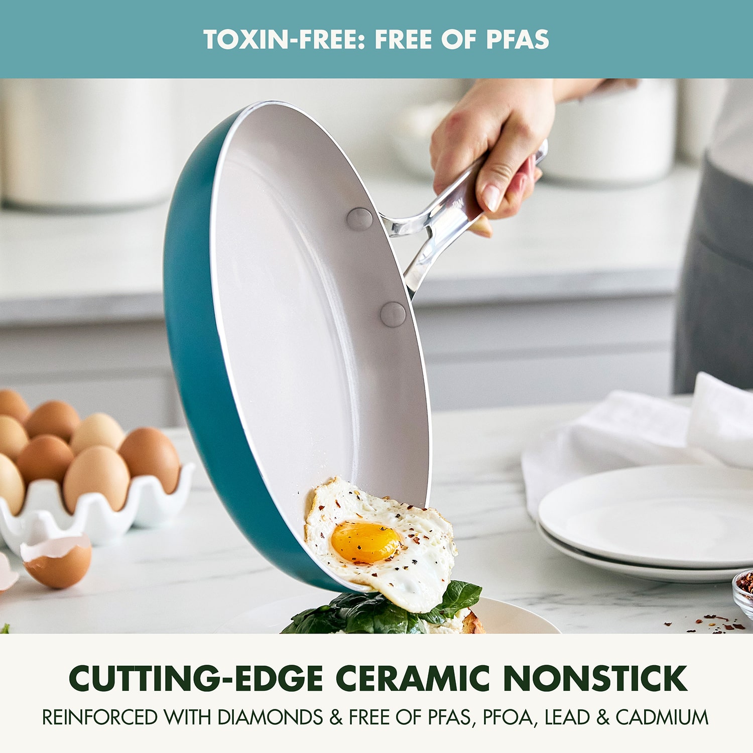 GreenPan Nova Ceramic Non-Stick 3-pc. Cookware Set