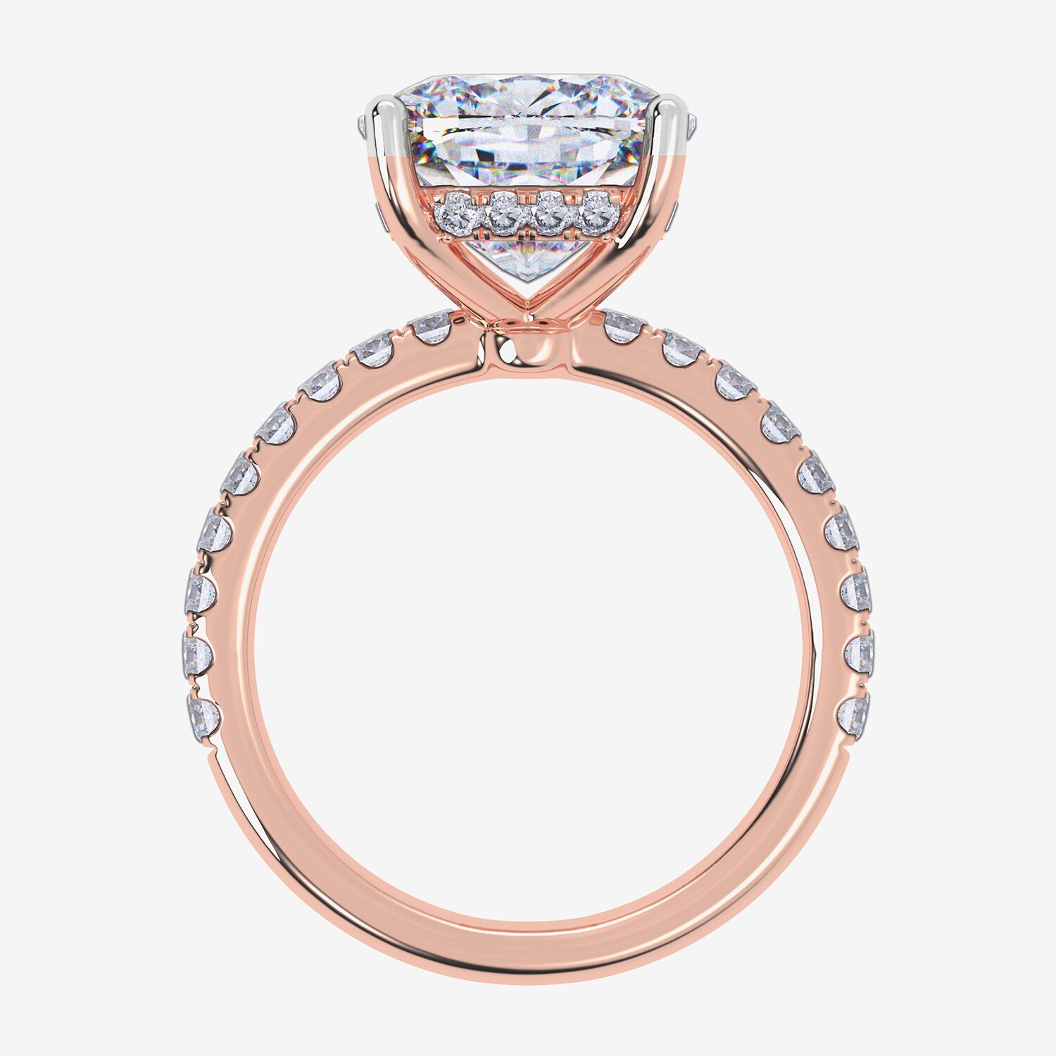 (F-G /Vs2-Si1) Womens 4 1/2 CT. T.W. Lab Grown White Diamond 14K Gold Cushion Side Stone Engagement Ring
