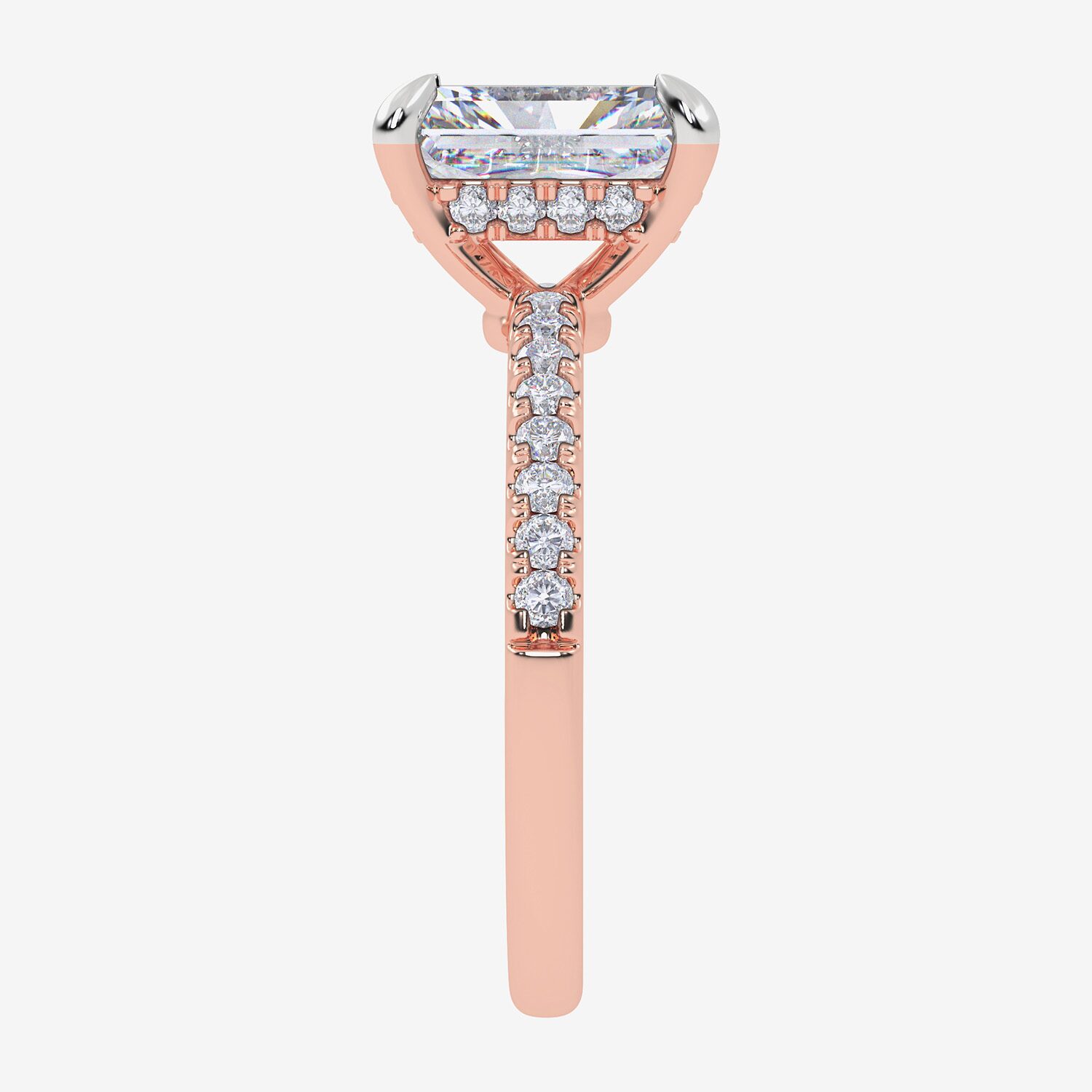 F-G /Vs2-Si1) Womens 1/2 Ct. T.W. Lab Grown White Diamond 14K Gold Side Stone Engagement Ring