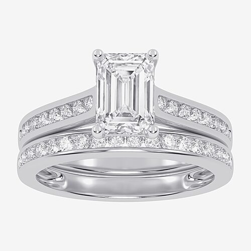 Modern Bride (f-g /vs2-si1) Womens 5 1/2 Ct. T.w. Lab Grown White Diamond 10k Gold Side Stone Bridal Set