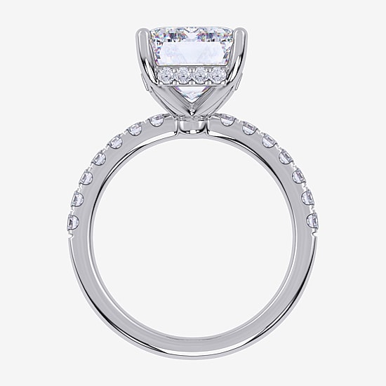 (F-G /Vs2-Si1) Womens 8 1/2 Ct. T.W. Lab Grown White Diamond 14K Gold Side Stone Engagement Ring