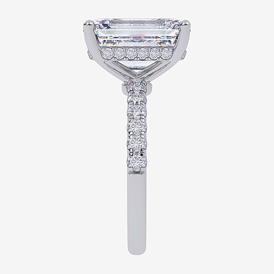 (F-G /Vs2-Si1) Womens 8 1/2 Ct. T.W. Lab Grown White Diamond 14K Gold Side Stone Engagement Ring