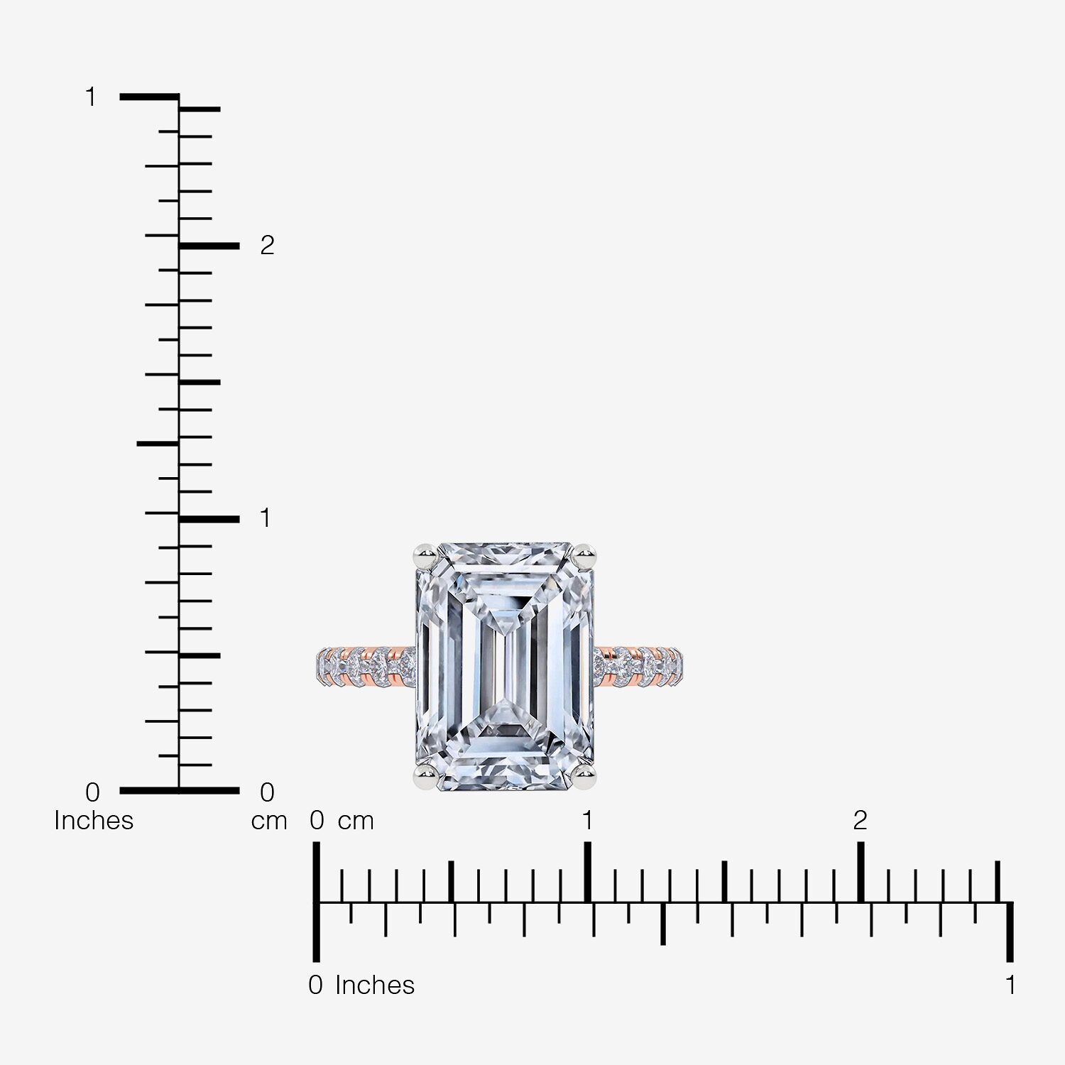 (F-G /Vs2-Si1) Womens 8 1/2 Ct. T.W. Lab Grown White Diamond 14K Gold Side Stone Engagement Ring