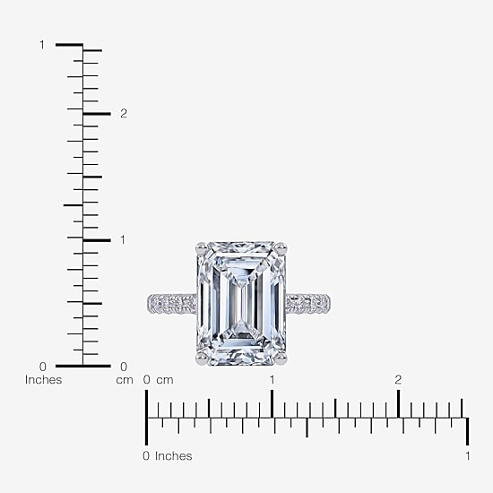 (F-G /Vs2-Si1) Womens 10 1/2 Ct. T.W. Lab Grown White Diamond 14K Gold Side Stone Engagement Ring