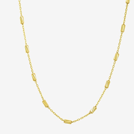 Gold Addiction Womens 10K Gold 18 Inch Link Chain Necklace
