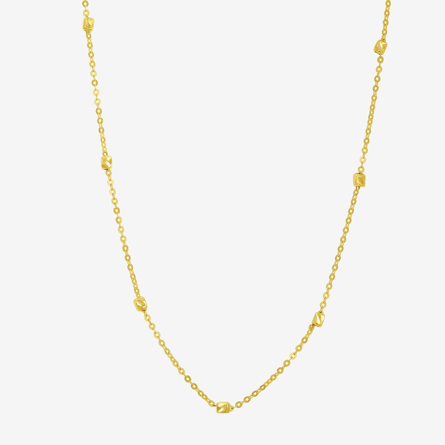 Gold Addiction Womens 10K Gold 18 Inch Link Chain Necklace