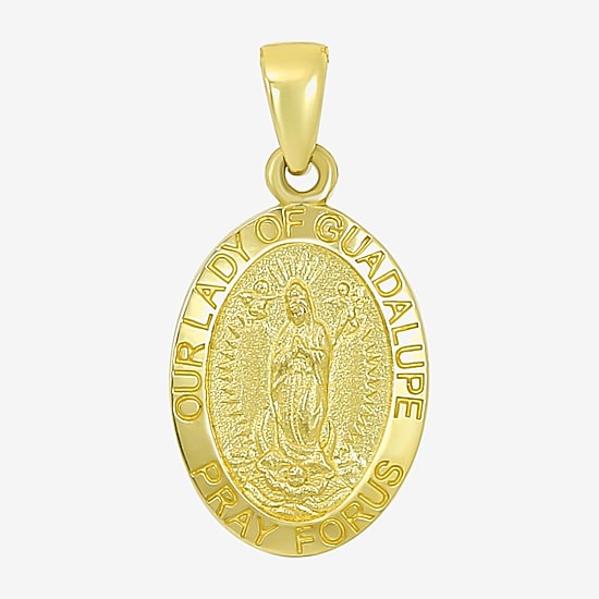 Our Lady Of Guadalupe Unisex Adult 14K Gold Oval Pendant