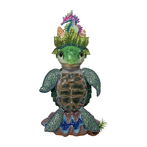 Kurt Adler 16" Hollywood Sea Turtle Nutcracker, One Size, Green