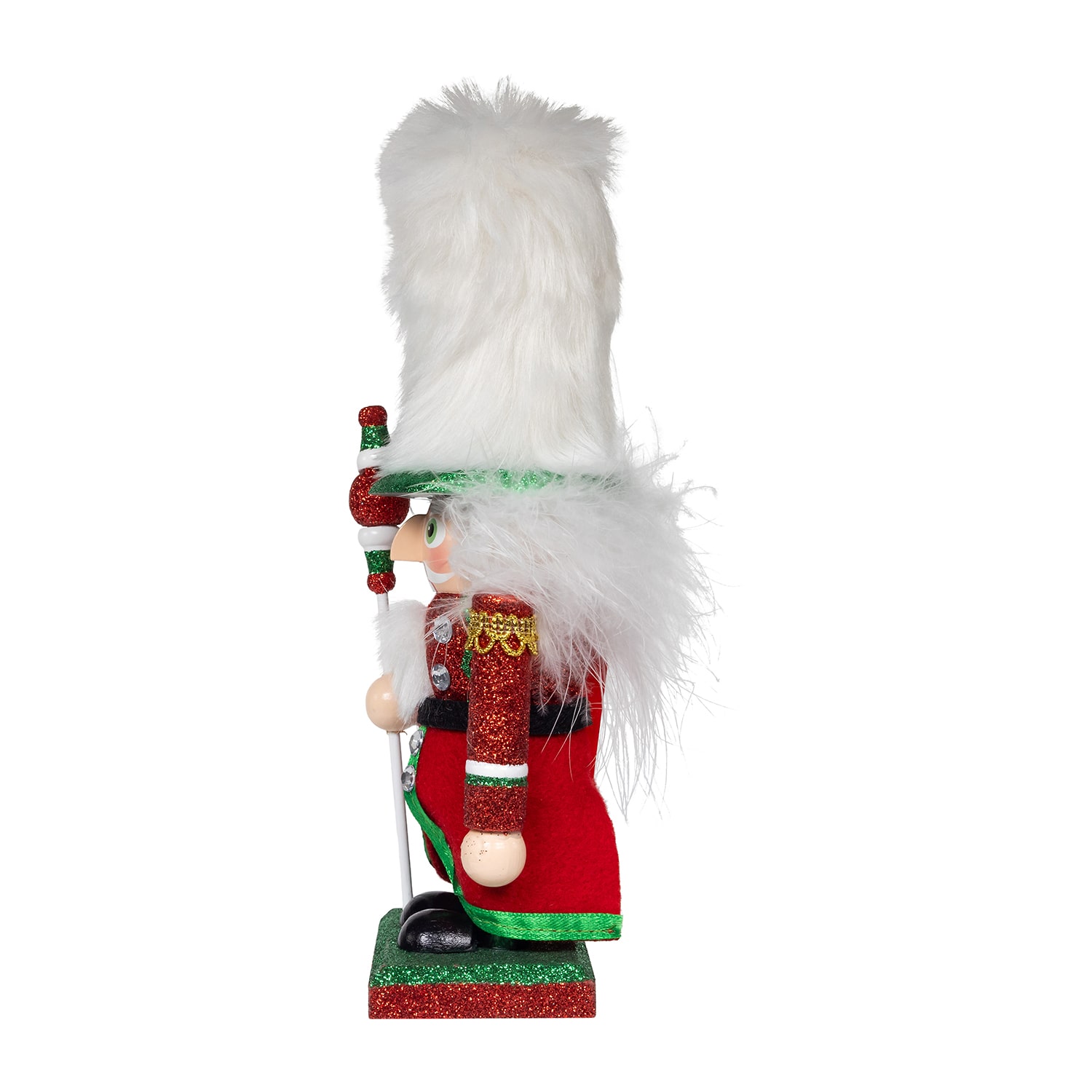 Kurt Adler 9" Hollywood Red Green And White Soldier Nutcracker