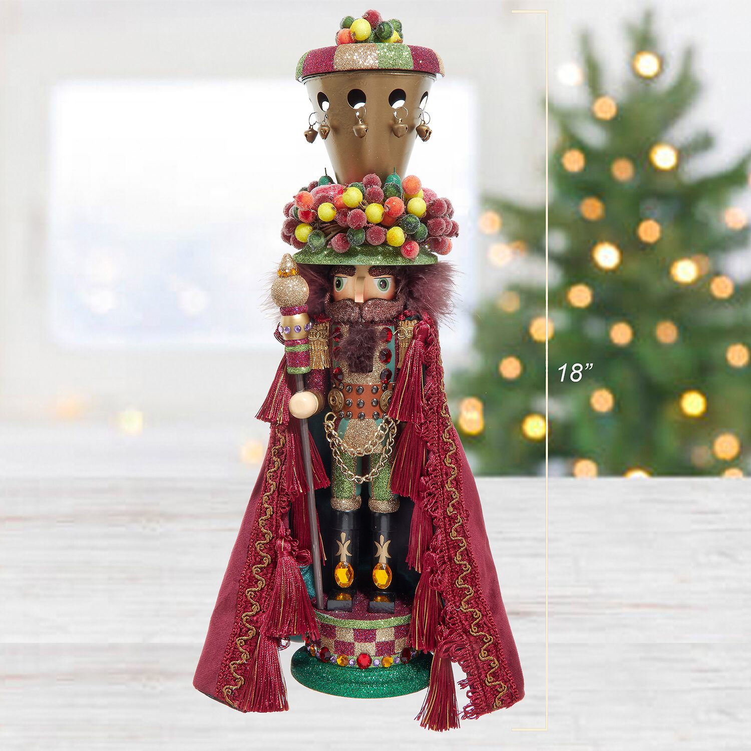 Kurt Adler 18" Hollywood Della Robbia Nutcracker