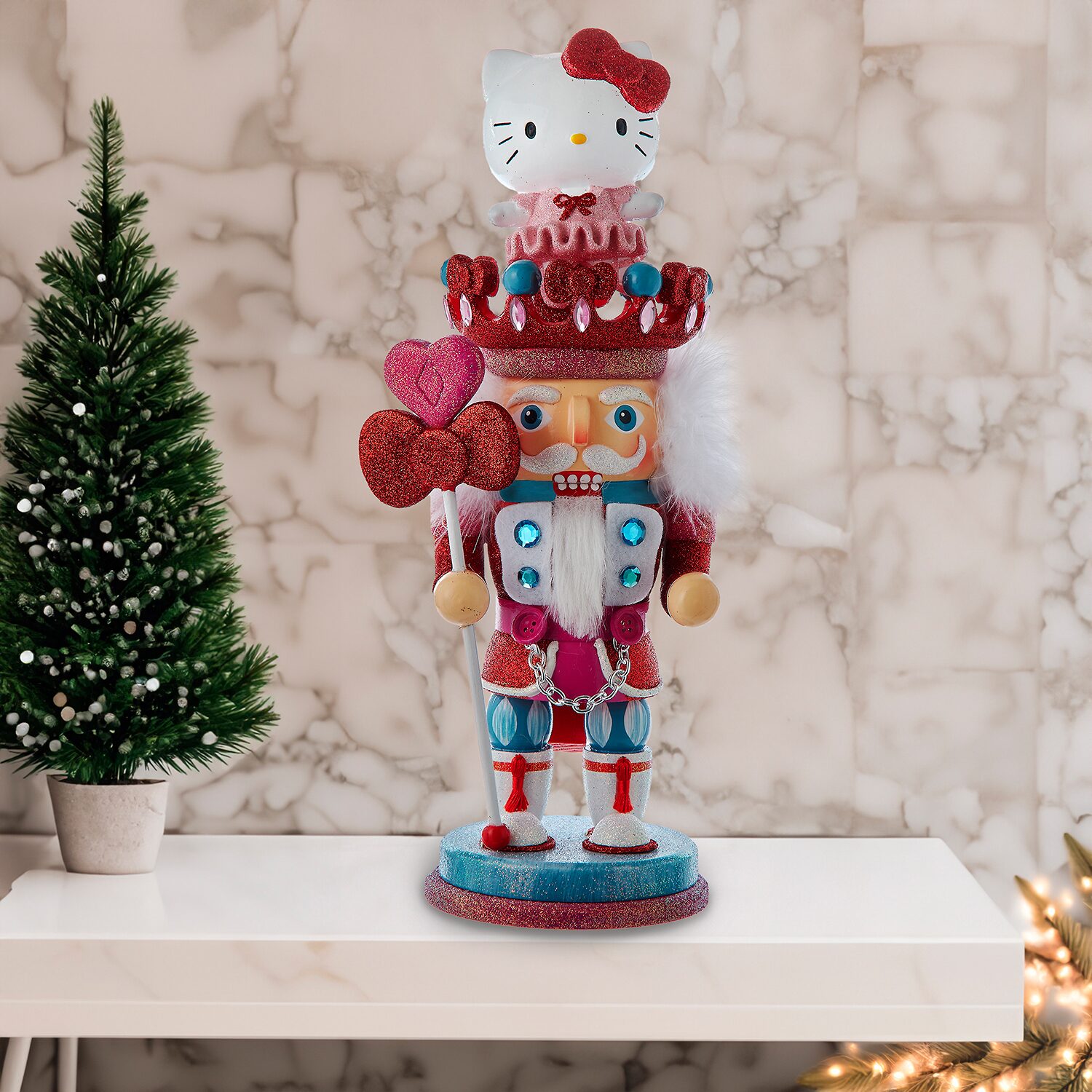 Kurt Adler 14" Hollywood Hello Kitty Nutcracker