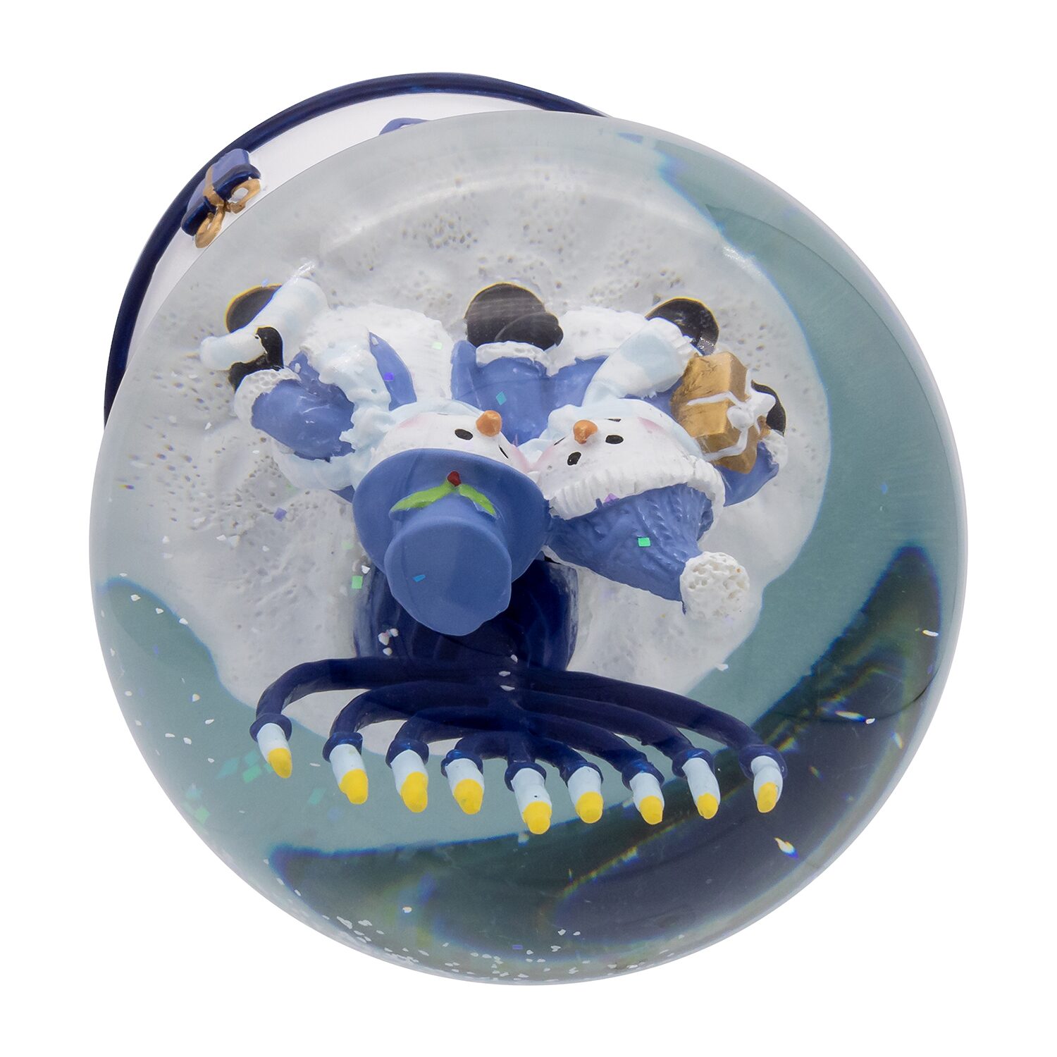 Kurt Adler 100mm Musical Wind-Up Hanukkah Snowman Snow Globe