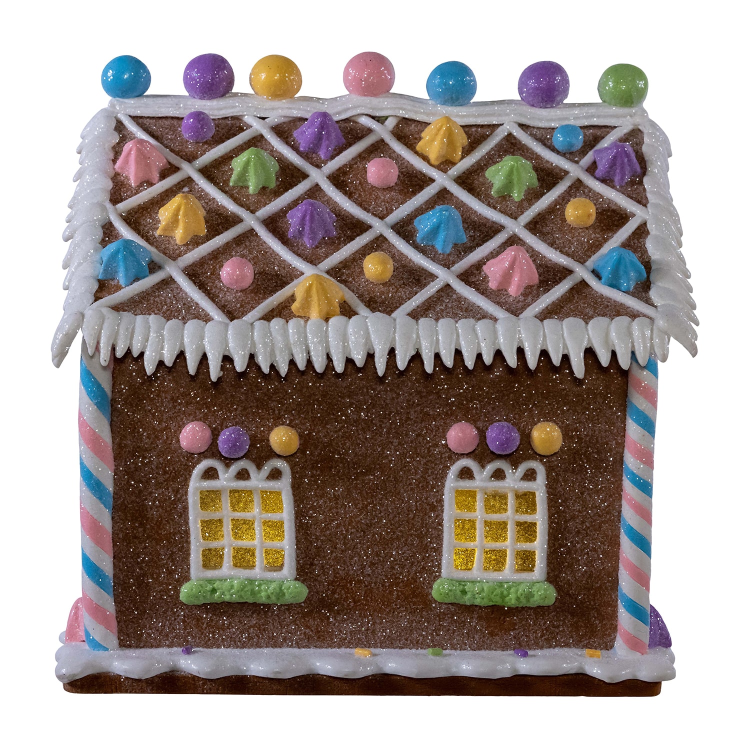 Kurt Adler 8.07-Inch Battery Operated LED Lighted Gingerbread Bubblegum Factory
