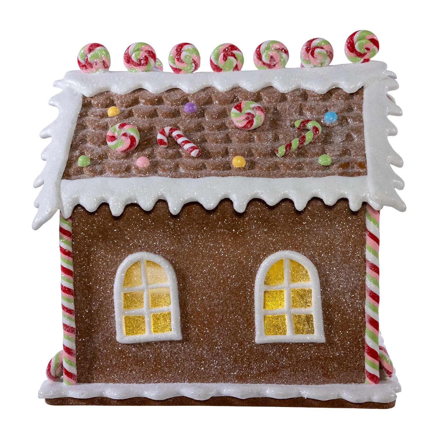 Kurt Adler 8.46-Inch Battery Operated LED Lighted Gingerbread Lollipop Shop
