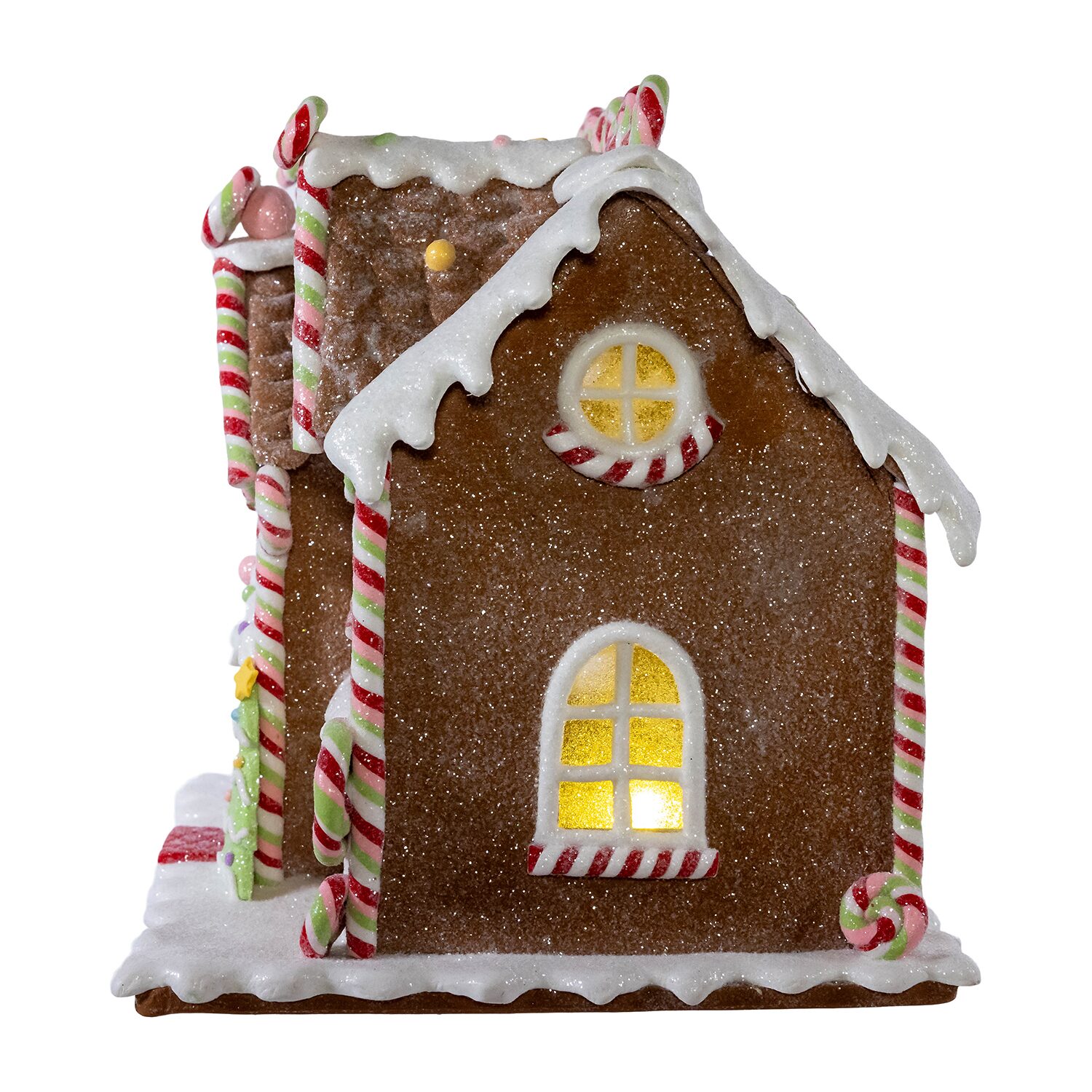 Kurt Adler 8.46-Inch Battery Operated LED Lighted Gingerbread Lollipop Shop