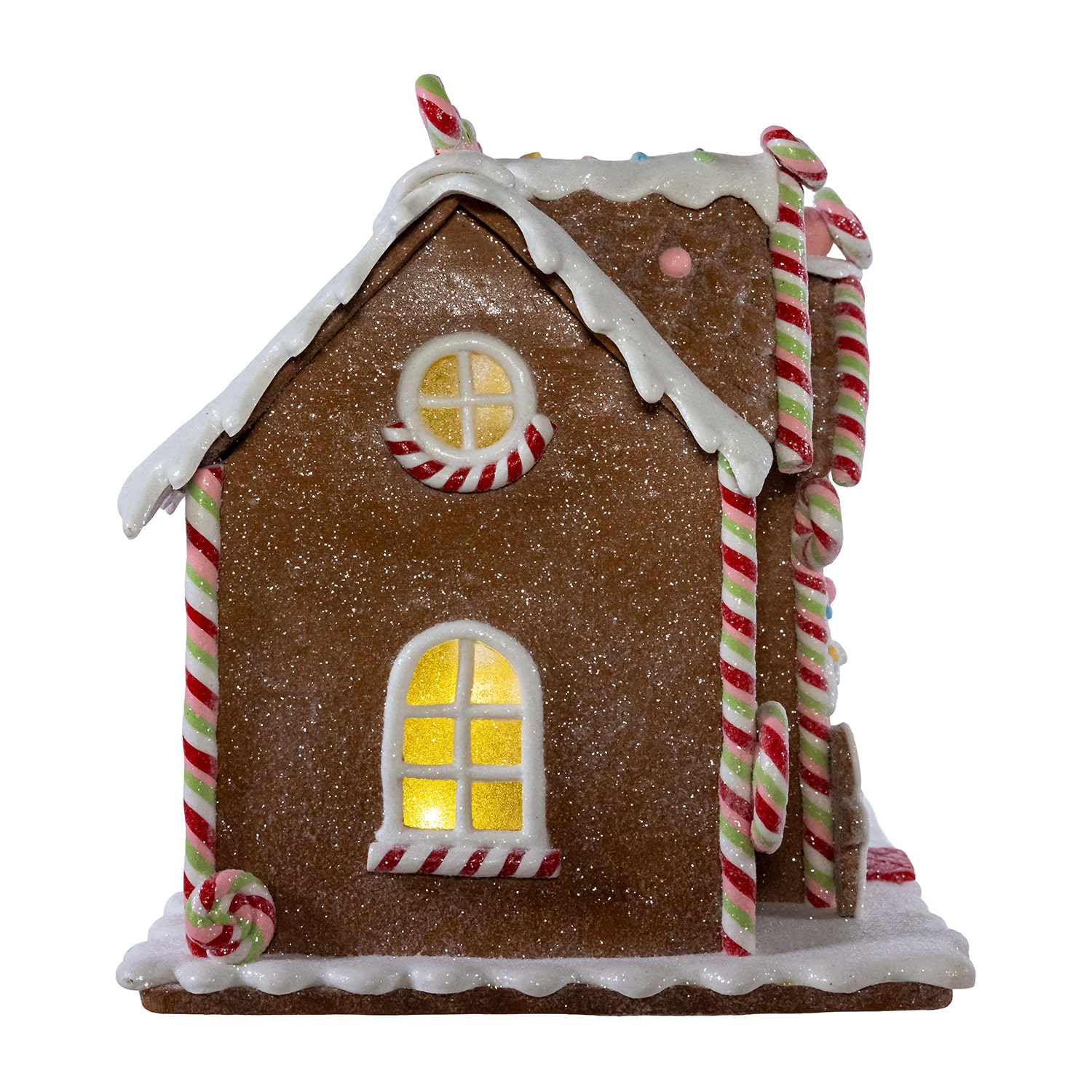 Kurt Adler 8.46-Inch Battery Operated LED Lighted Gingerbread Lollipop Shop