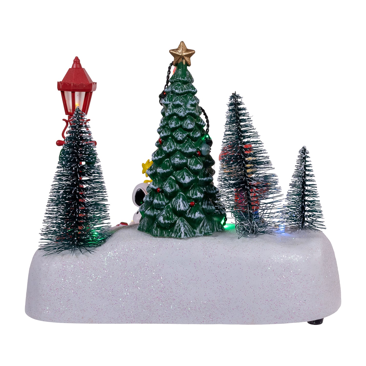 Kurt Adler 6" Battery-Operated Lighted Musical Carolers Lighted Peanuts Snoopy Christmas Tabletop Decor