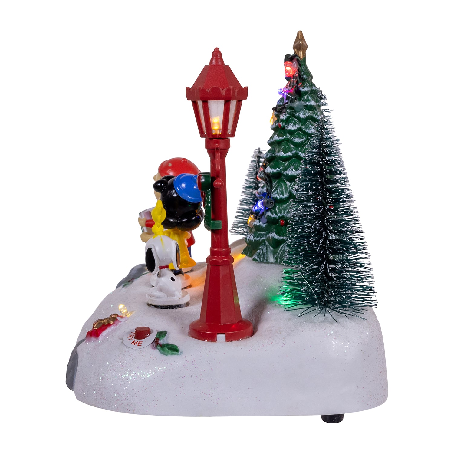 Kurt Adler 6" Battery-Operated Lighted Musical Carolers Lighted Peanuts Snoopy Christmas Tabletop Decor