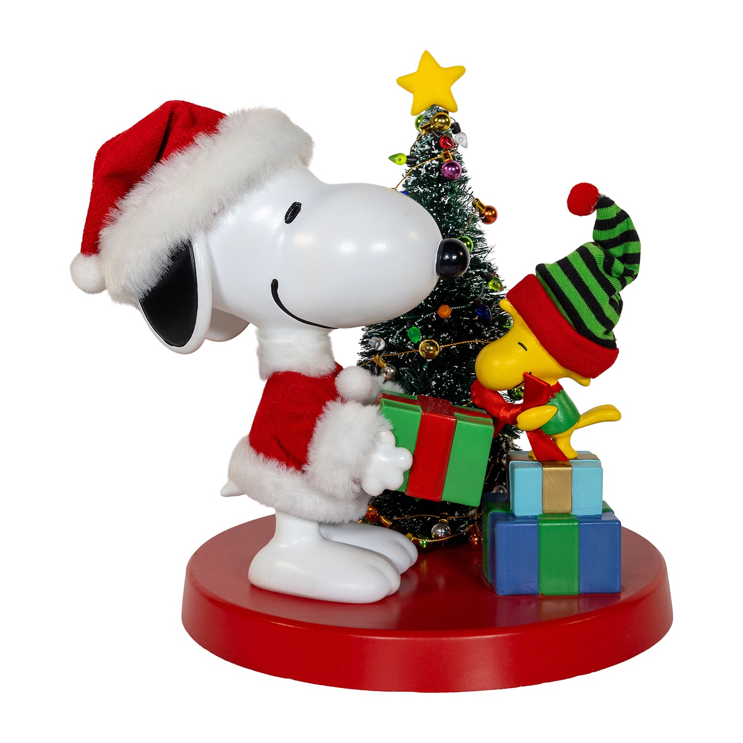 Kurt Adler 8" Snoopy And Woodstock Peanuts Snoopy Christmas Tabletop Decor