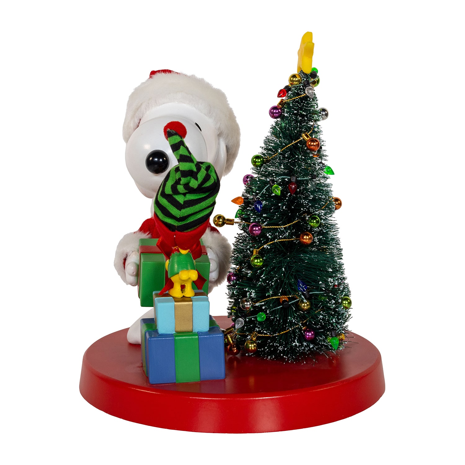Kurt Adler 8" Snoopy And Woodstock Peanuts Snoopy Christmas Tabletop Decor