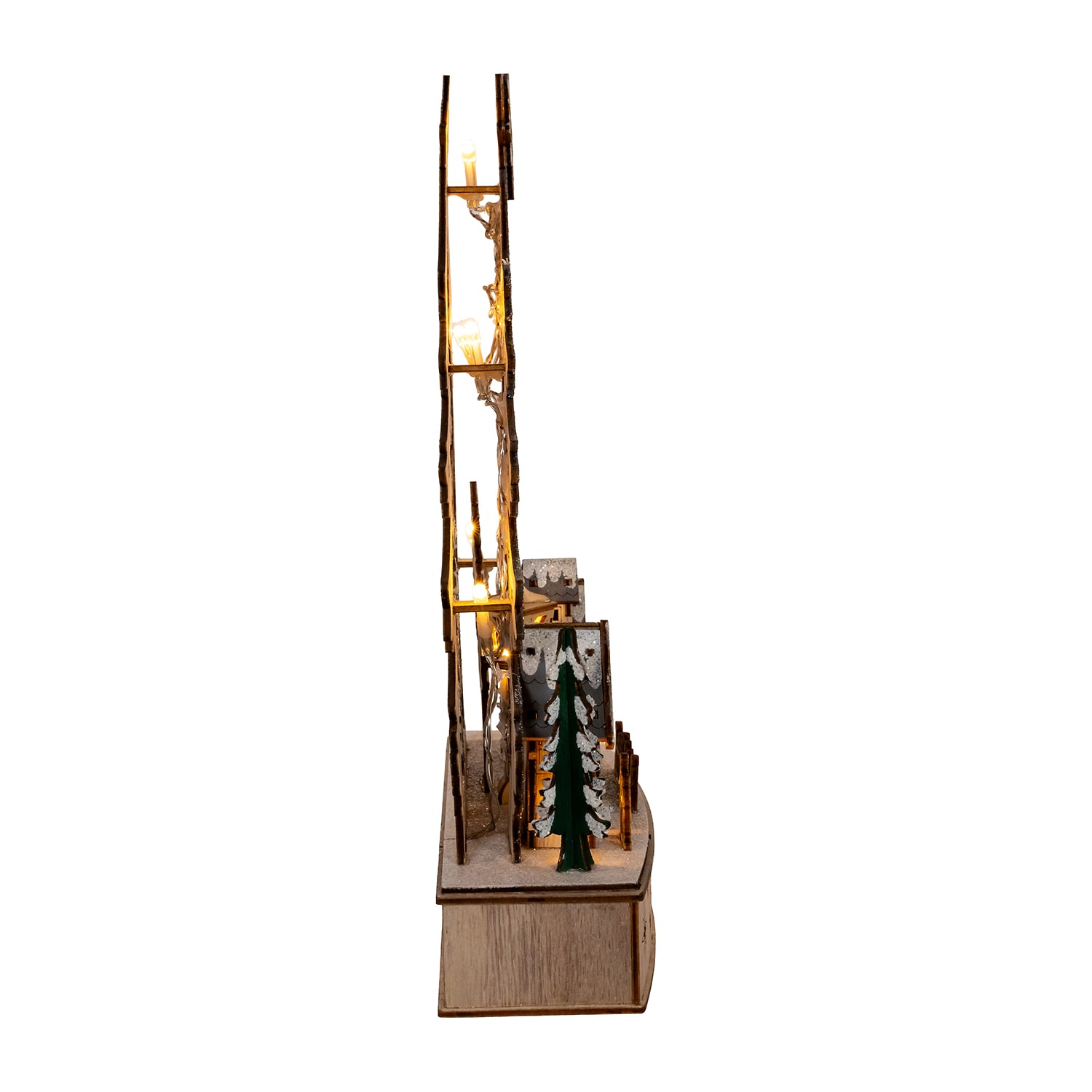 Kurt Adler 15.75" Wooden Led Advent Calendar Lighted Christmas Tabletop Decor